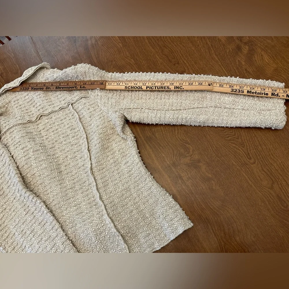 CAbi Jacket Women’s Medium Cream Textured Knit Blazer Snap Buttons - Picture 11 of 11